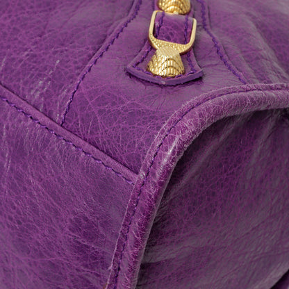 Exclusive Balenciaga Ultraviolet Agneau Giant 12 City — Detail View