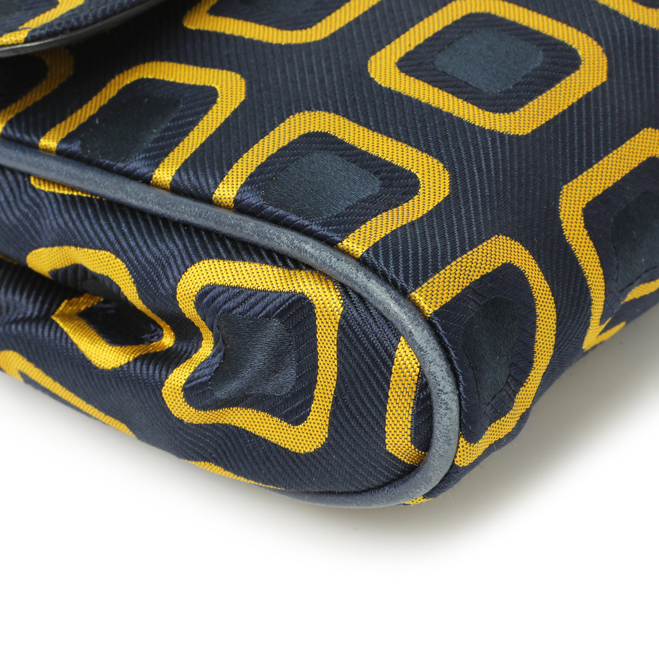 Exclusive Prada Nylon Printed Holliday & Brown Flap Bag — Top View