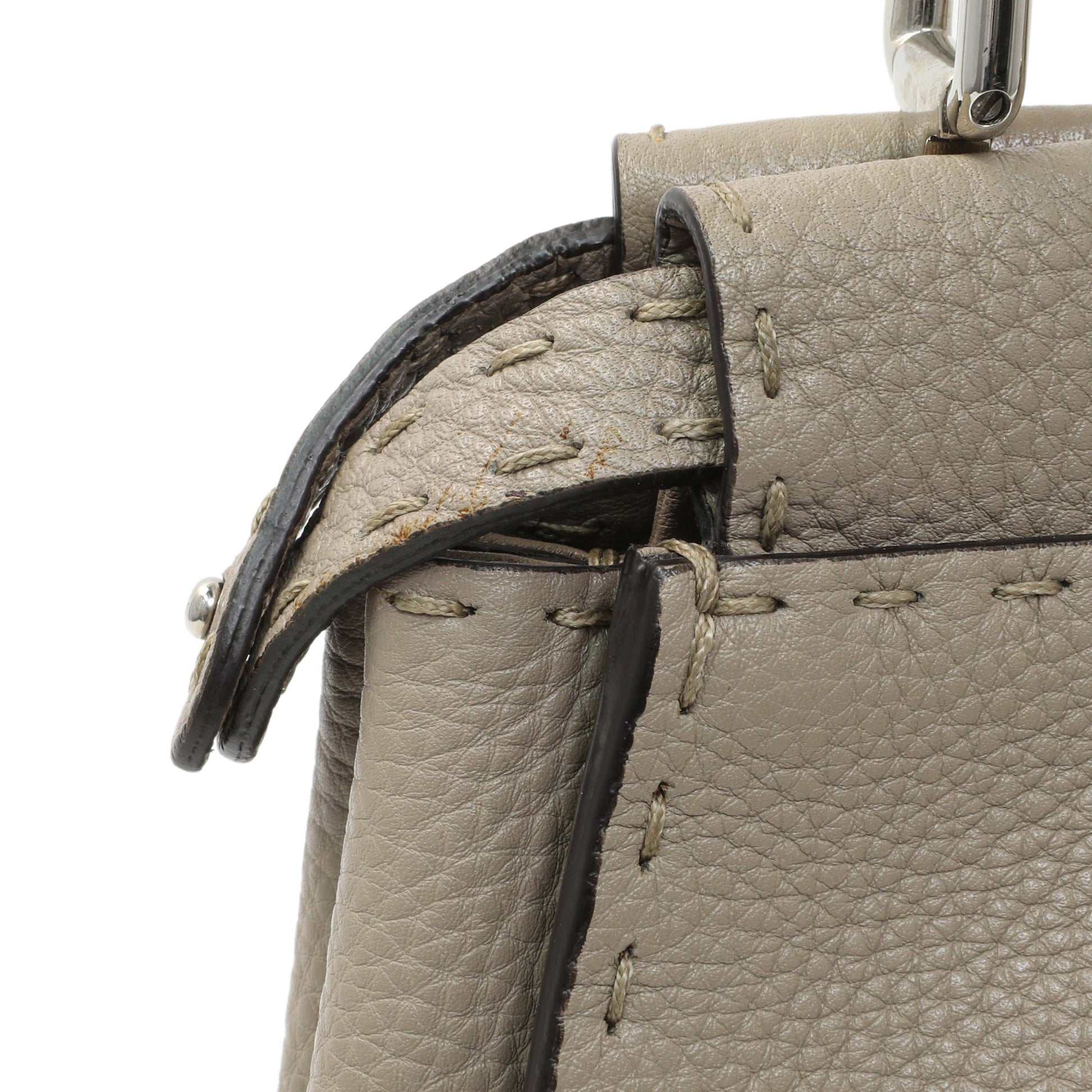 Exclusive Fendi Plaster Cuoio Romano Snakeskin Selleria Mini Peekaboo Iconic Satchel — Alternate View 7