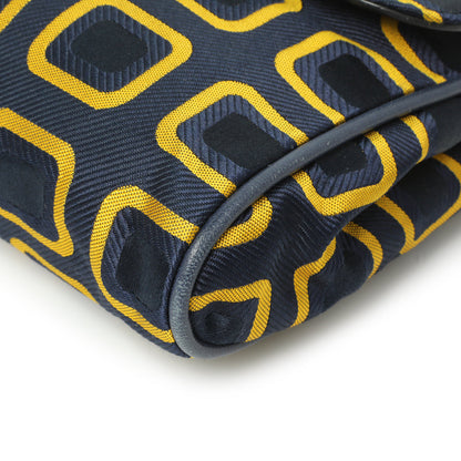 Exclusive Prada Nylon Printed Holliday & Brown Flap Bag — Detail View