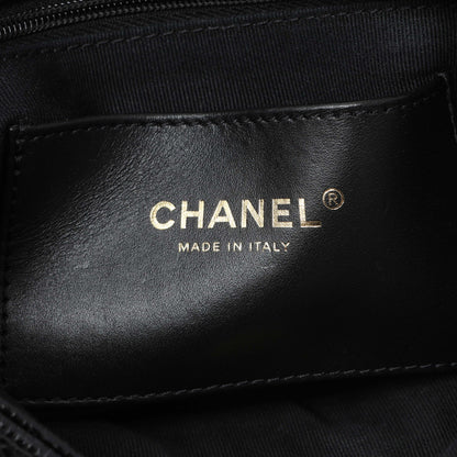 Exclusive Chanel Black Quilted Caviar Small Flap — Detail View
