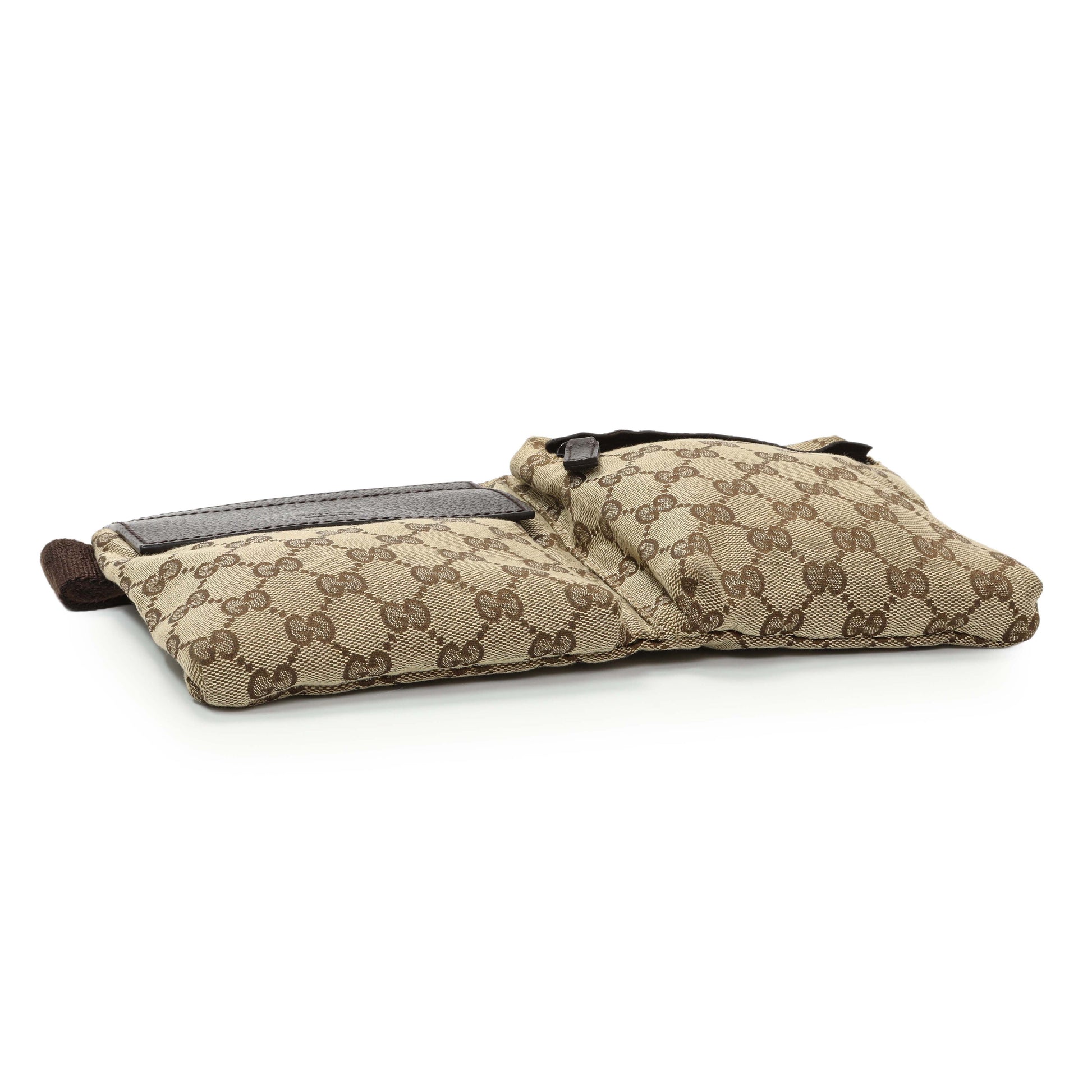 Exclusive Gucci Monogram Double Pocket Belt Bag — Back View
