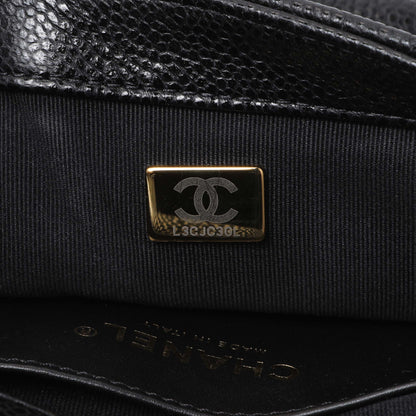 Exclusive Chanel Black Quilted Caviar Small Flap — Lifestyle View