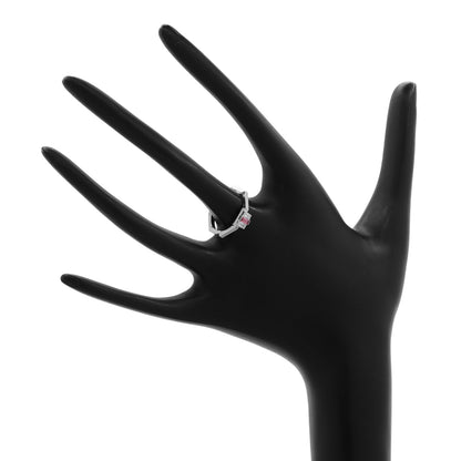 Exclusive Gucci 18K White Gold Rubellite Diamond Link to Love Ring — Back View