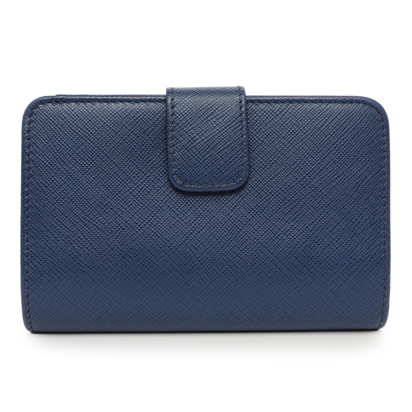 Exclusive Prada Blue Saffiano Small Wallet — Side View
