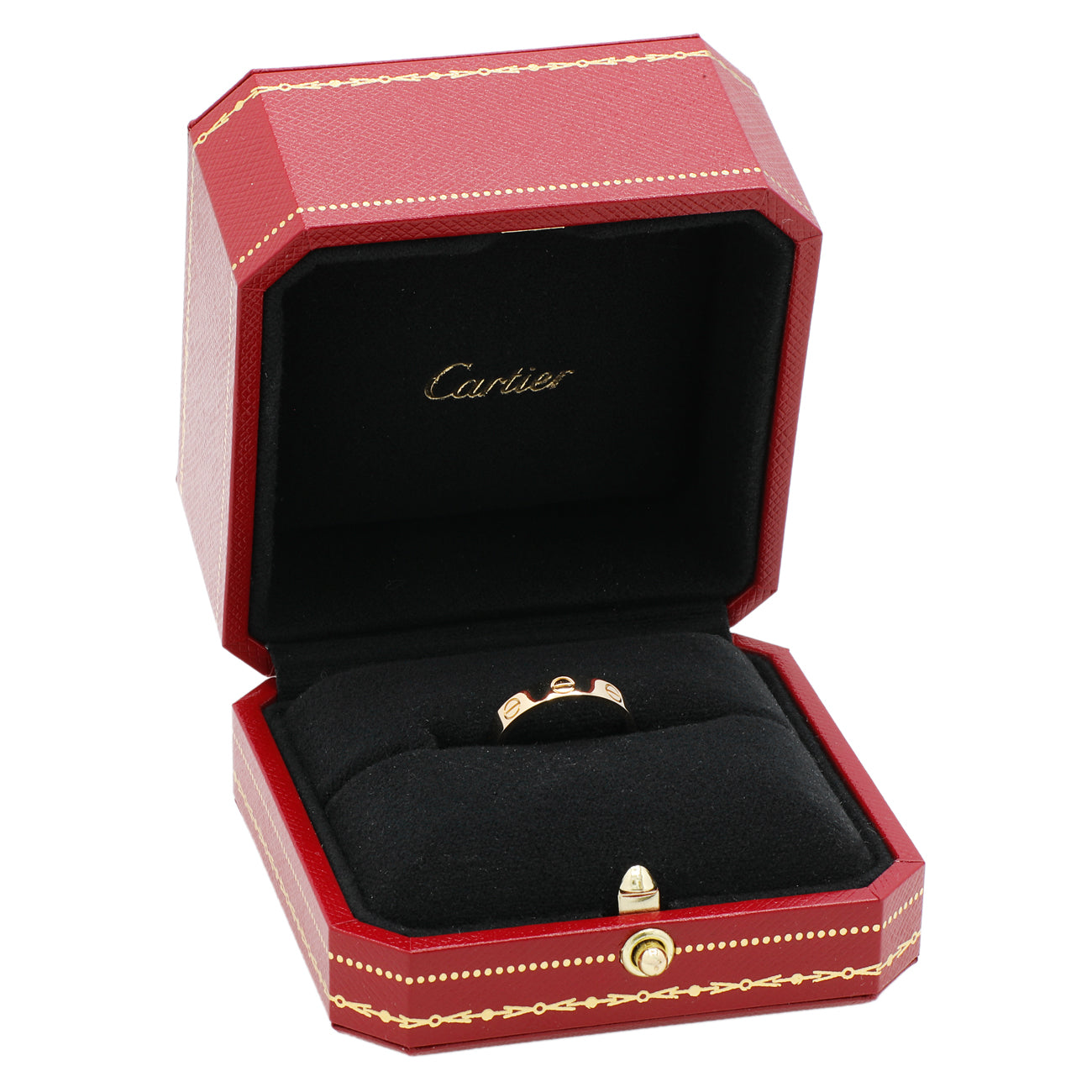 Exclusive Cartier 18K Yellow Gold Love Wedding Band — Top View