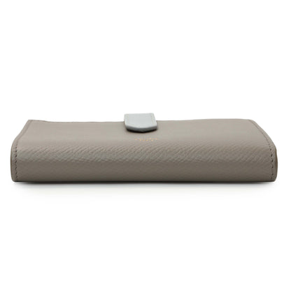 Exclusive Celine Grey Grained Calfskin Medium Multifunction Strap Wallet — Back View