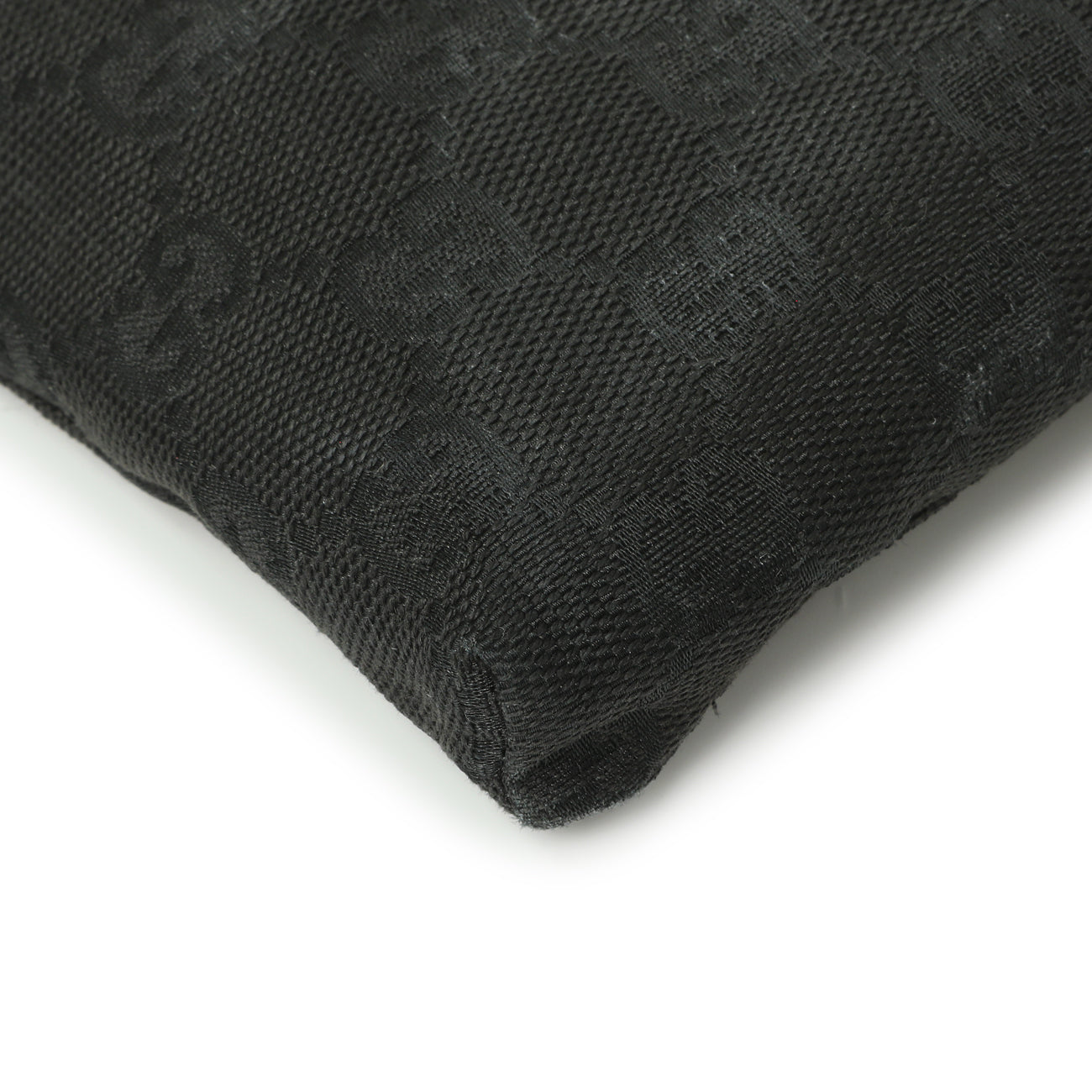 Exclusive Gucci Black GG Monogram Double Pocket Belt Bag — Top View