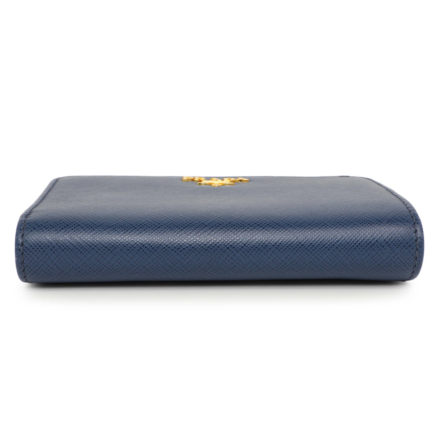 Exclusive Prada Blue Saffiano Small Wallet — Back View