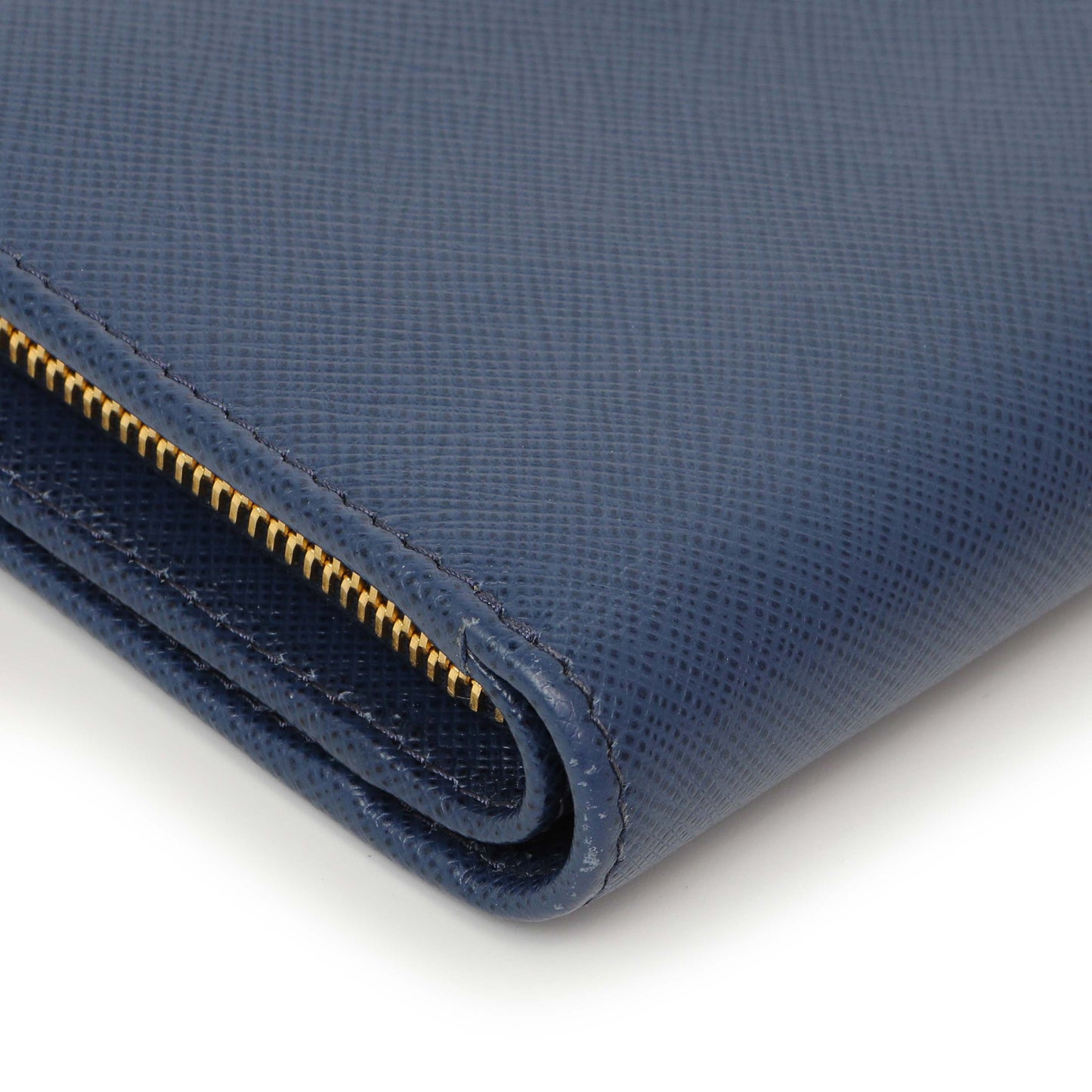Exclusive Prada Blue Saffiano Small Wallet — Top View