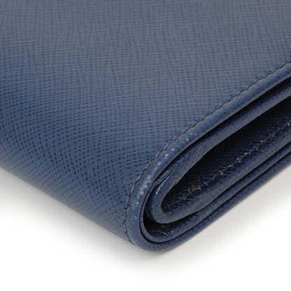 Exclusive Prada Blue Saffiano Small Wallet — Detail View