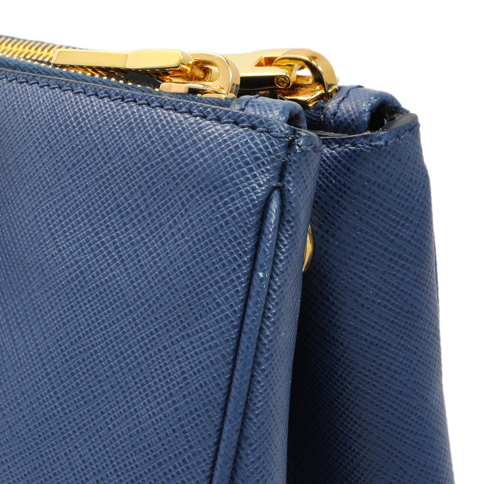 Exclusive Prada Blue Saffiano Medium Galleria Double Zip Tote — Alternate View 10