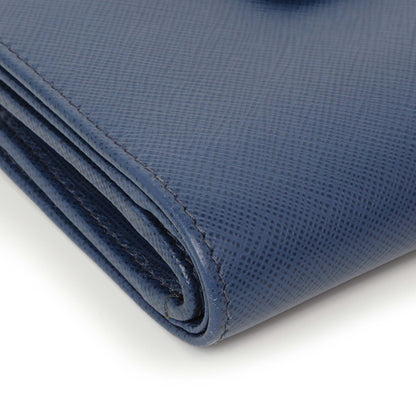 Exclusive Prada Blue Saffiano Small Wallet — Lifestyle View