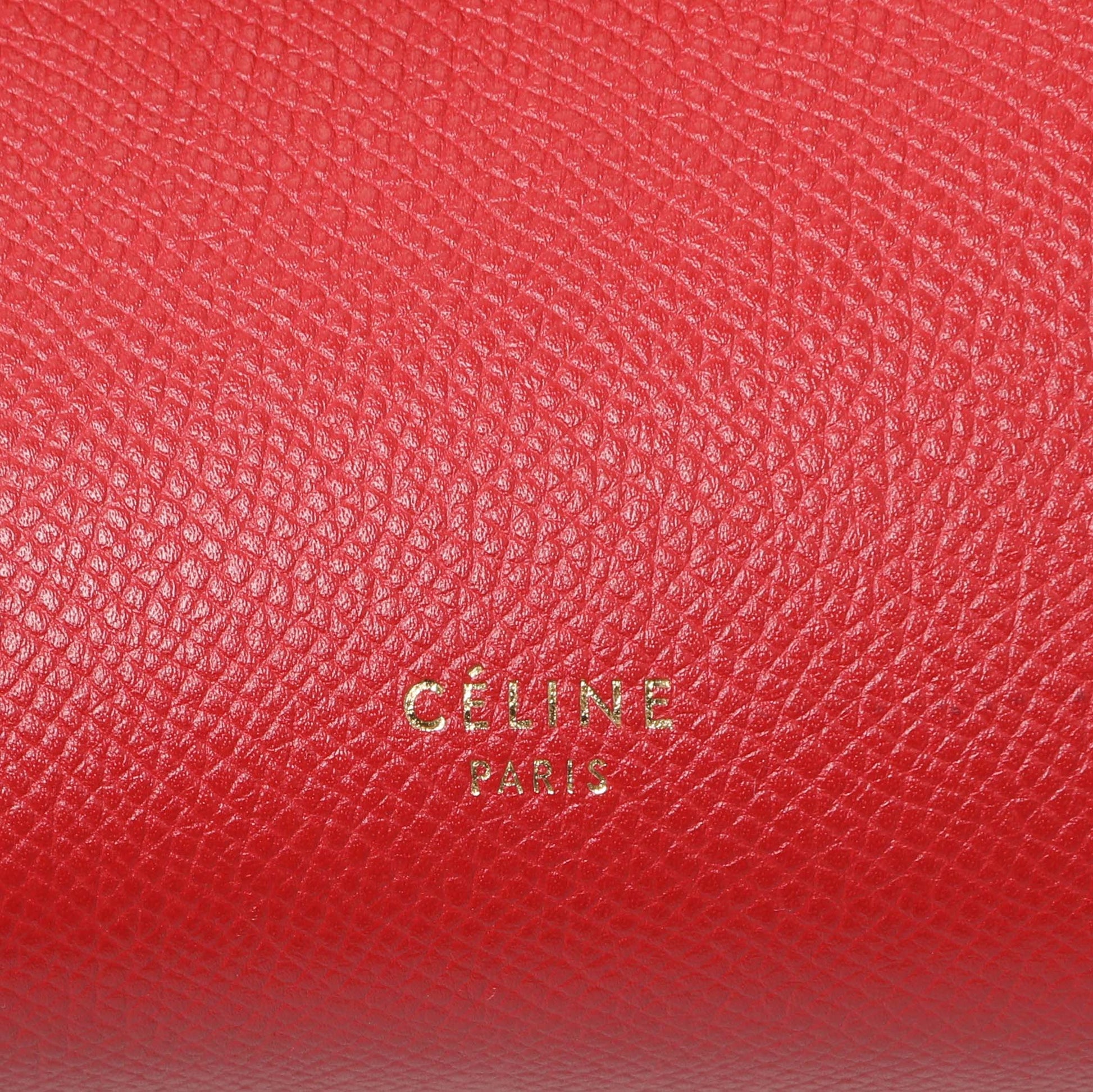 Exclusive Celine Red Grained Calfskin Micro Belt Bag — Alternate View 9