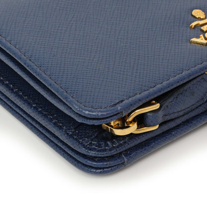 Exclusive Prada Blue Saffiano Small Wallet — Alternate View 8