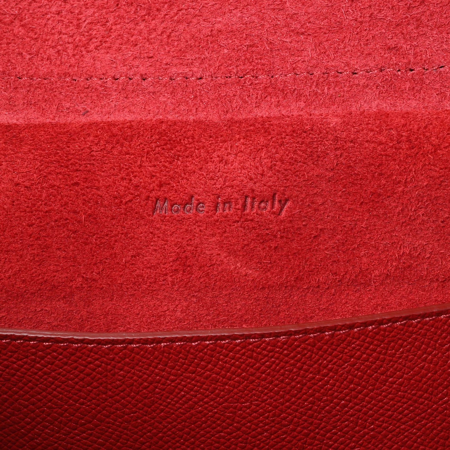 Exclusive Celine Red Grained Calfskin Micro Belt Bag — Alternate View 10