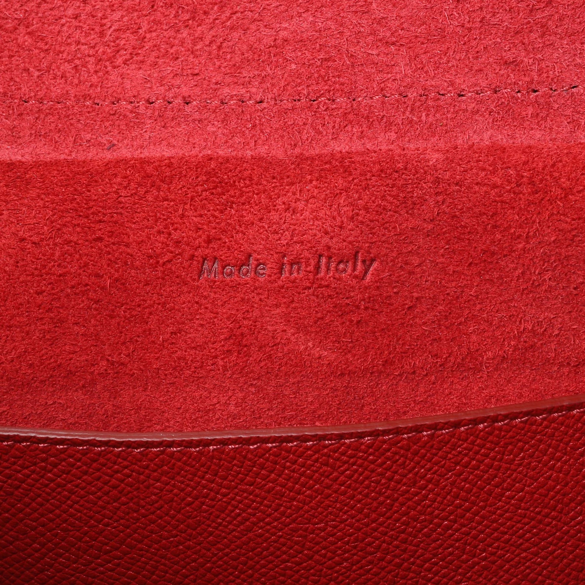 Exclusive Celine Red Grained Calfskin Micro Belt Bag — Alternate View 10