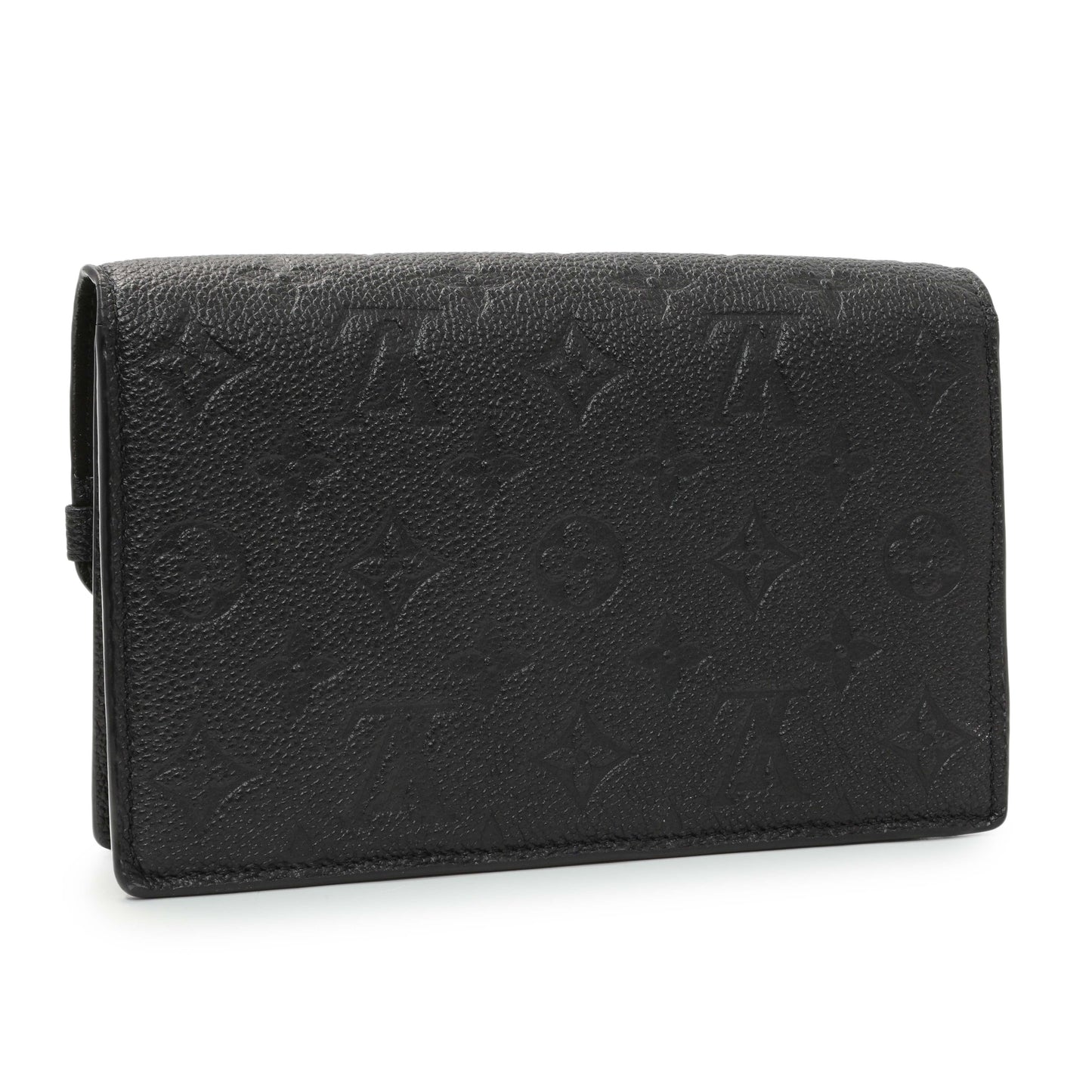 Exclusive Louis Vuitton Black Empreinte Vavin Chain Wallet — Side View