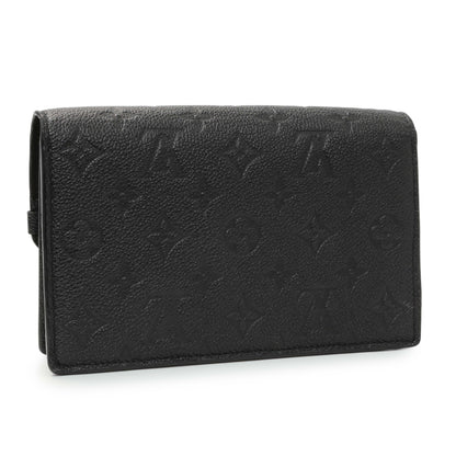 Exclusive Louis Vuitton Black Empreinte Vavin Chain Wallet — Side View