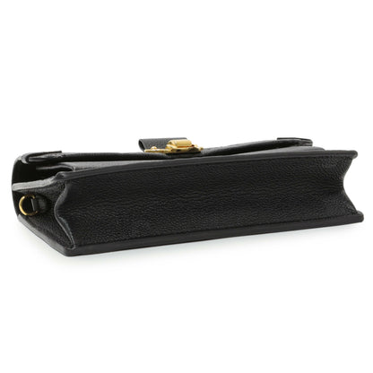Exclusive Louis Vuitton Black Empreinte Vavin Chain Wallet — Back View