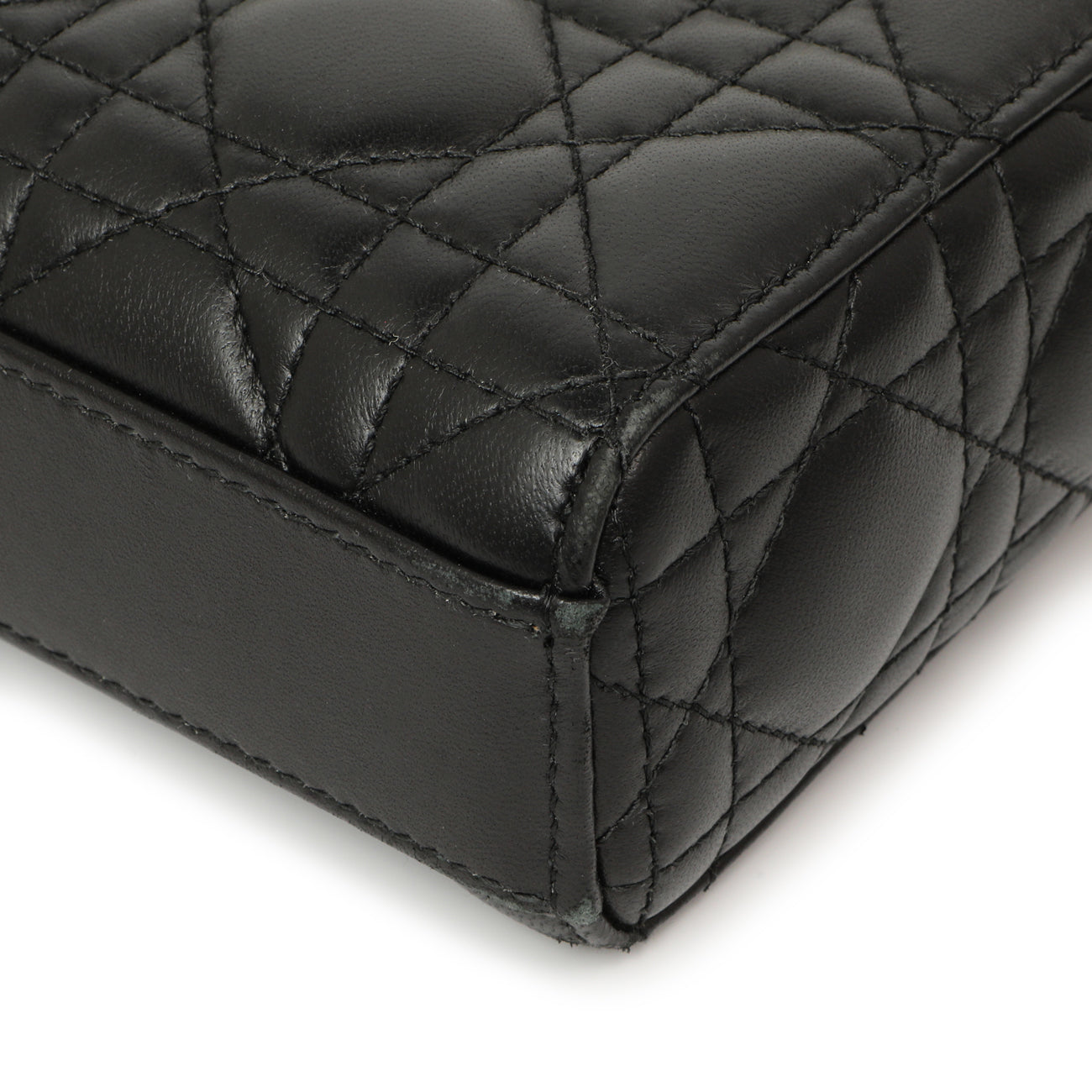 Exclusive Christian Dior Black Lambskin Cannage Medium Lady D-Joy — Alternate View 7