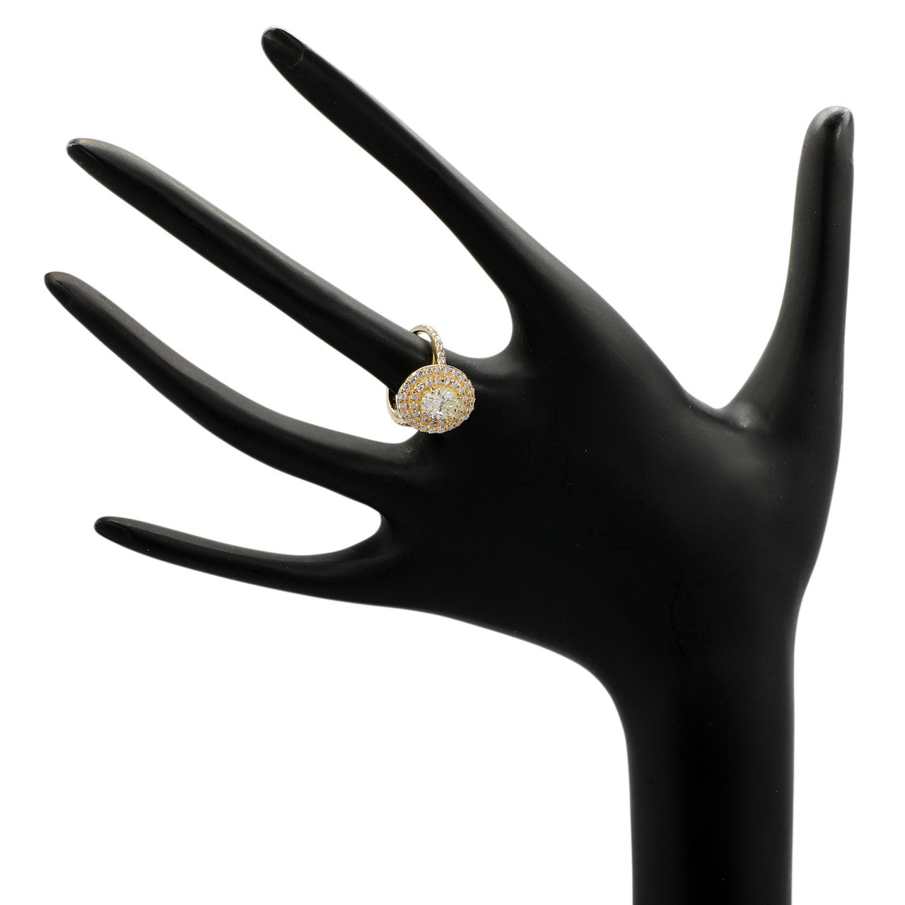 Exclusive 14K Yellow Gold 1.21 Carat Oval Diamond Ring — 3.5 — Top View