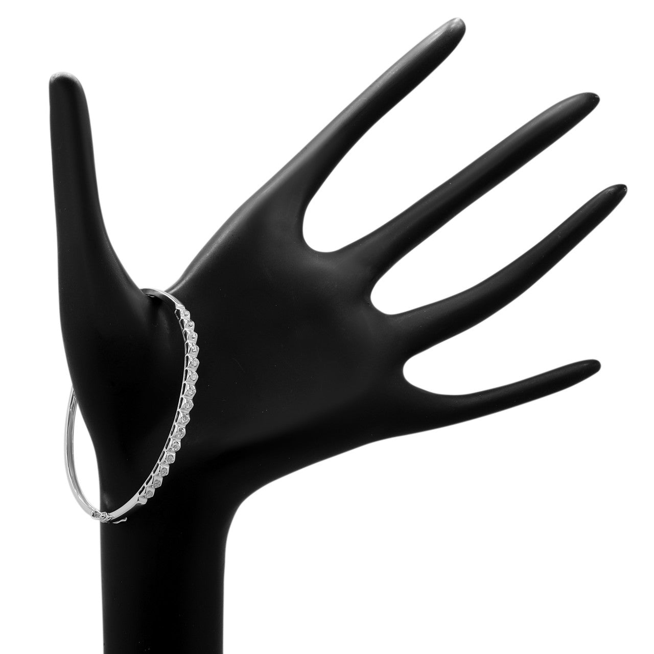 Exclusive 18K White Gold 0.60 Carat Diamond Bracelet — Back View