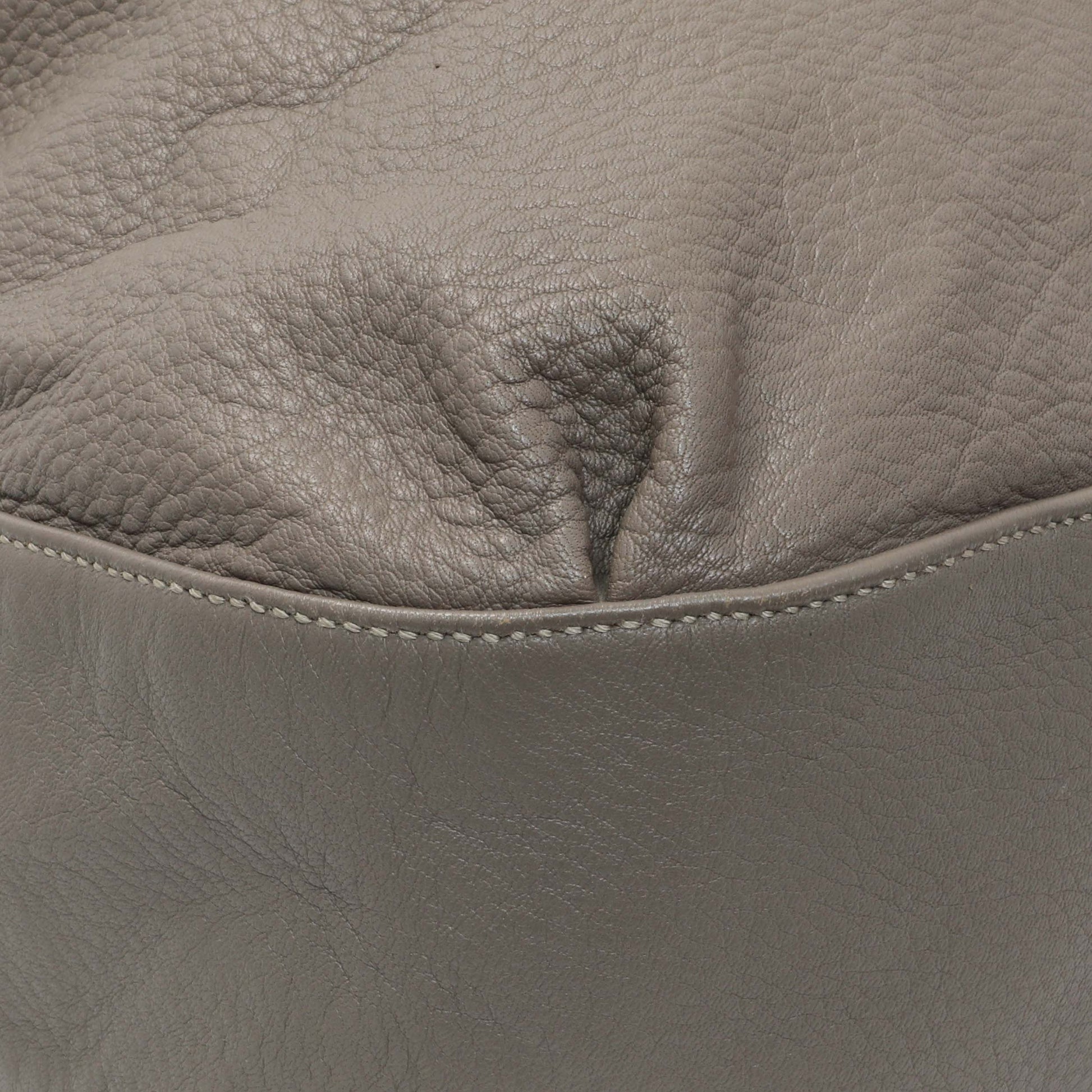 Exclusive Gucci Grey Calfskin G Wave Shoulder Bag — Top View