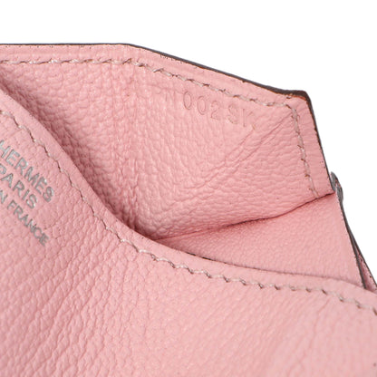 Exclusive Hermes Rose Sakura Chevre 72 Coin Purse — Lifestyle View
