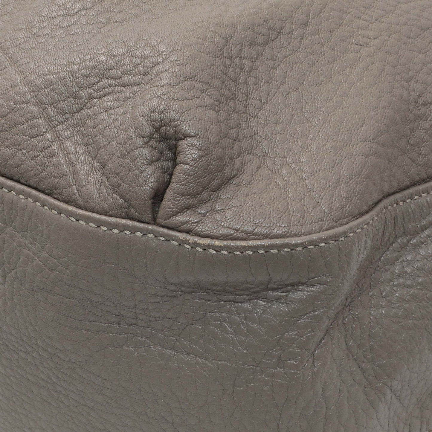 Exclusive Gucci Grey Calfskin G Wave Shoulder Bag — Detail View