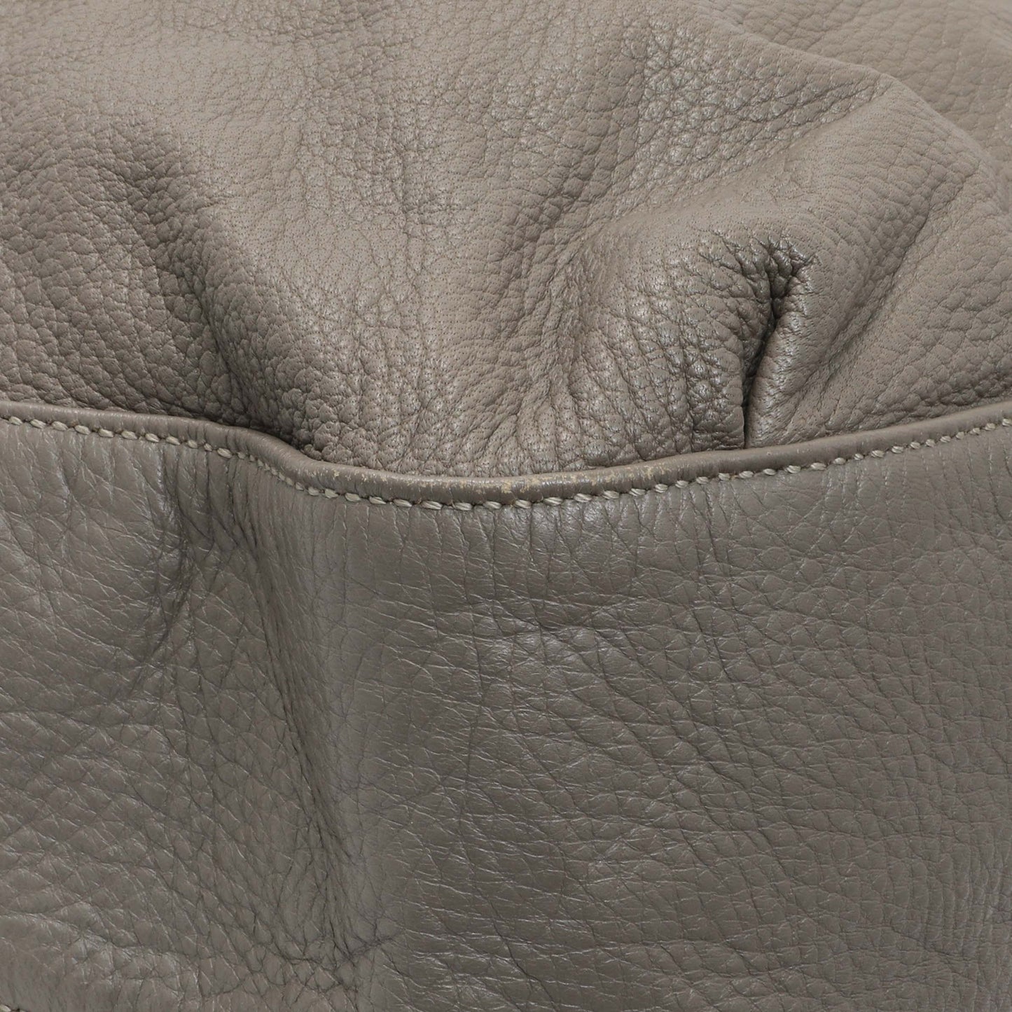 Exclusive Gucci Grey Calfskin G Wave Shoulder Bag — Lifestyle View