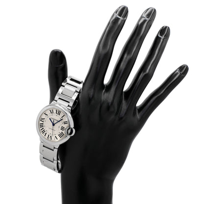Exclusive Cartier Stainless Steel Ballon Bleu 36mm Automatic W6920046 — Detail View
