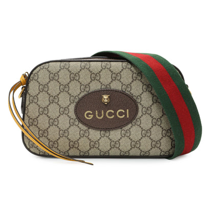 Exclusive Gucci GG Supreme Monogram Web Neo Vintage Shoulder Bag — Front View