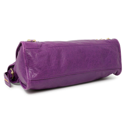 Exclusive Balenciaga Ultraviolet Agneau Giant 12 City — Back View