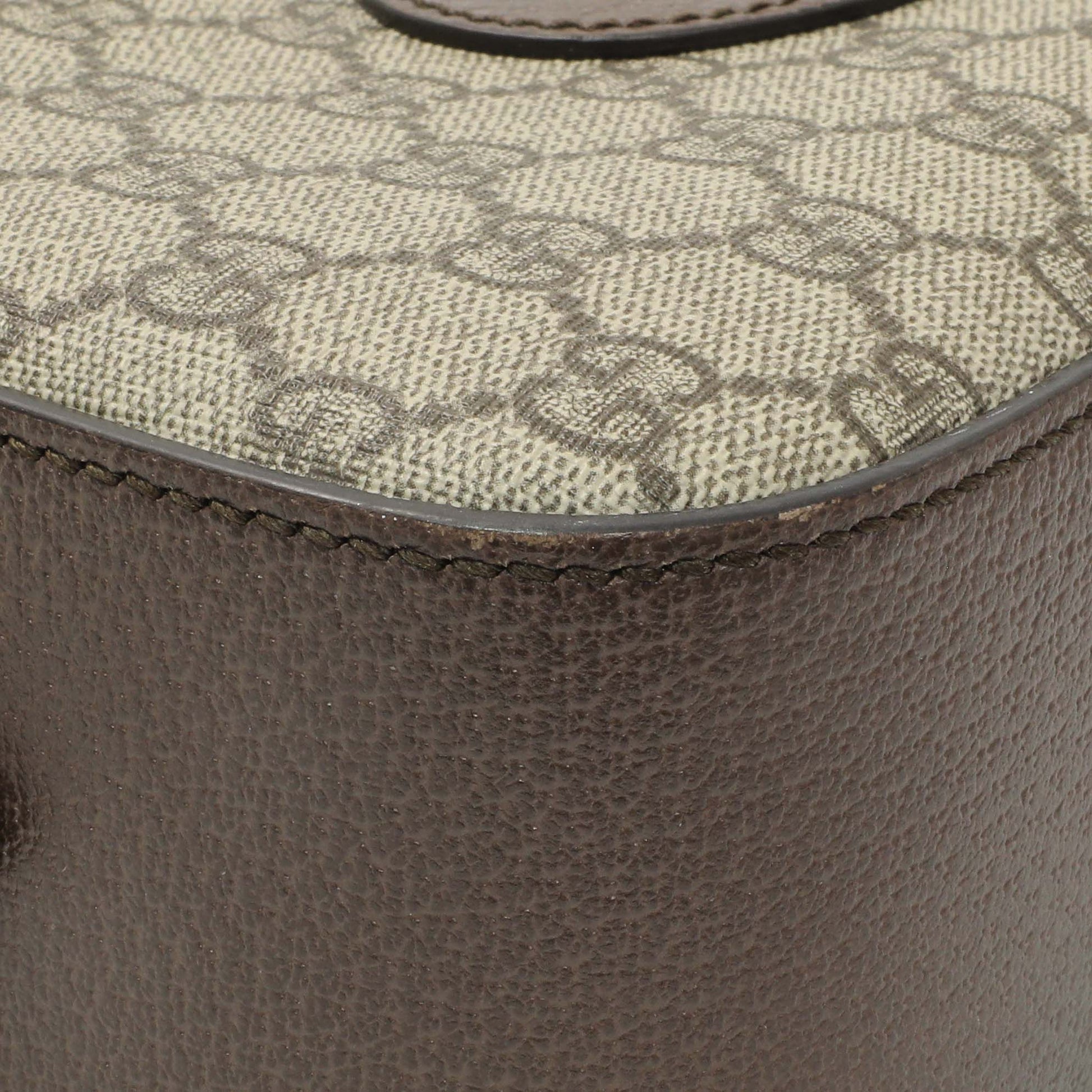 Exclusive Gucci GG Supreme Monogram Web Neo Vintage Shoulder Bag — Top View