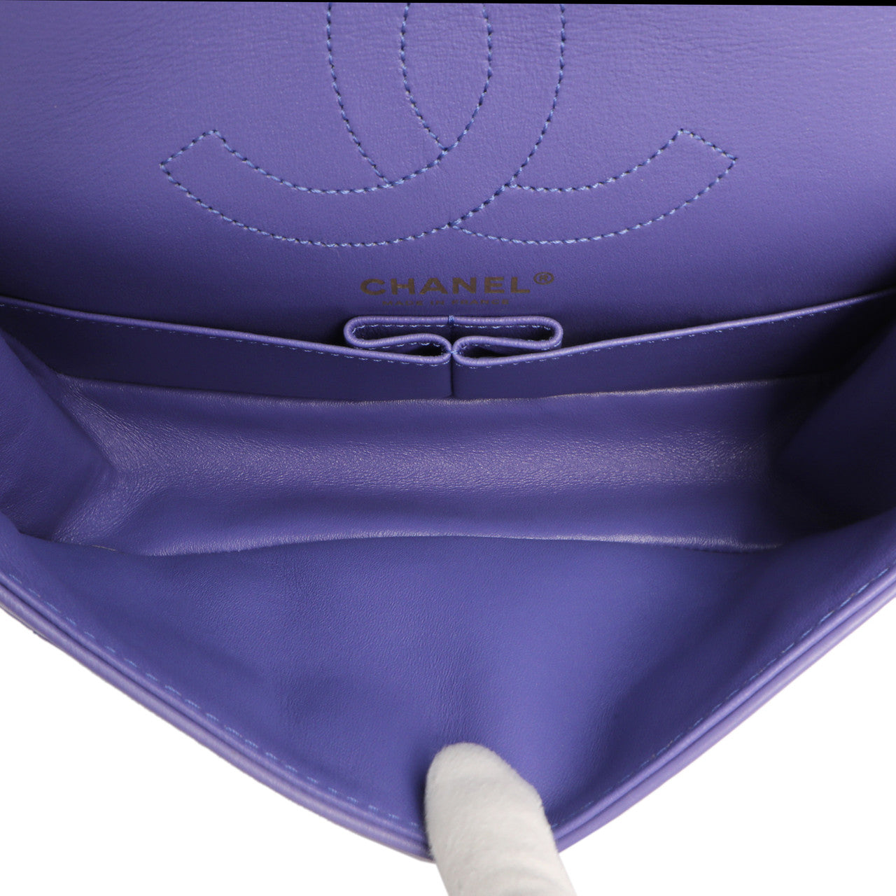 Exclusive Chanel Purple Quilted Aged Calfskin 2.55 Reissue Double Flap 225 — Top View