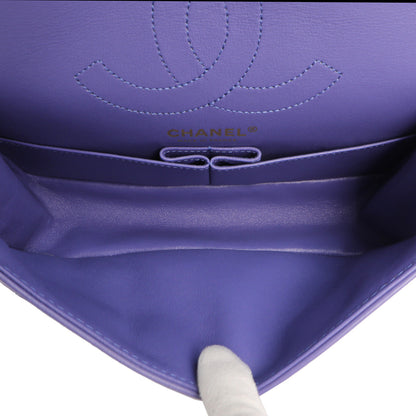 Exclusive Chanel Purple Quilted Aged Calfskin 2.55 Reissue Double Flap 225 — Top View