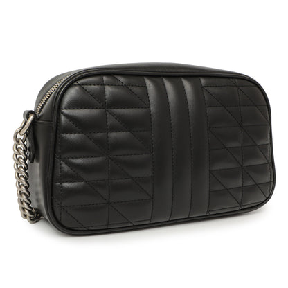 Exclusive Gucci Black Aria Matelasse Calfskin Small Marmont Shoulder Bag — Side View