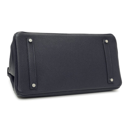 Exclusive Hermes Bleu Nuit Togo Birkin 35 — Back View