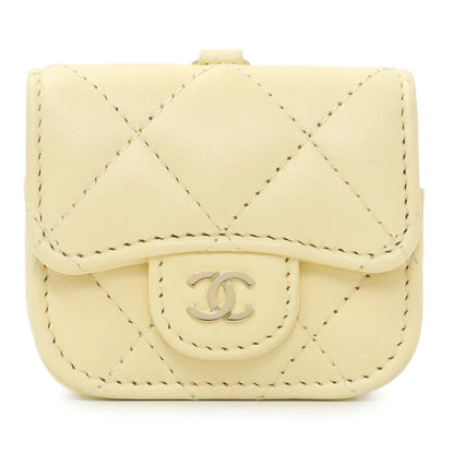 Exclusive Chanel Yellow Lambskin Airpod Pro Holder — Side View