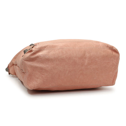 Exclusive Balenciaga Pink Agneau Giant 21 Hardware Day Hobo — Back View