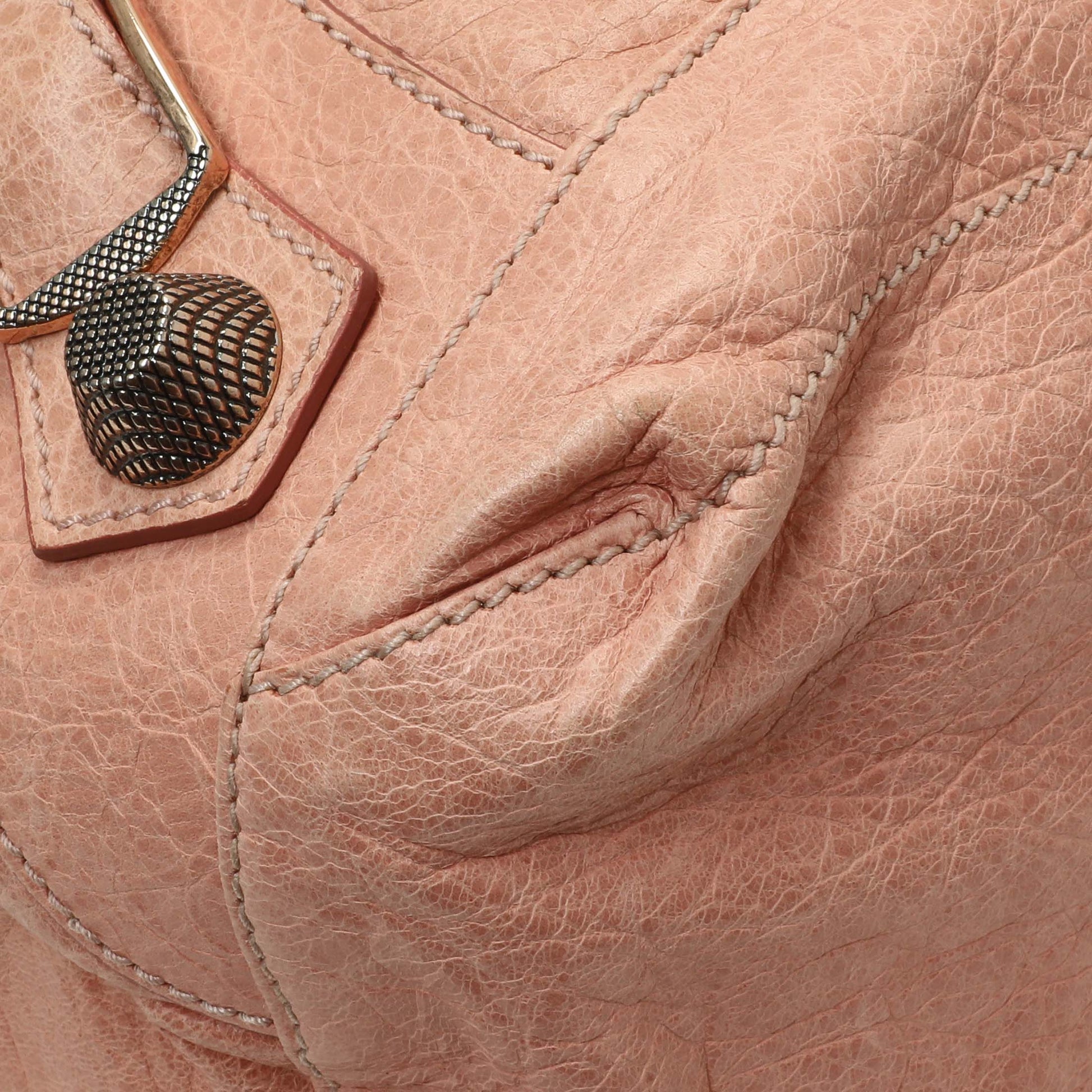 Exclusive Balenciaga Pink Agneau Giant 21 Hardware Day Hobo — Top View