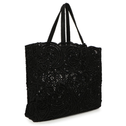 Exclusive Dolce & Gabbana Black Cordonetto Lace Tote — Side View