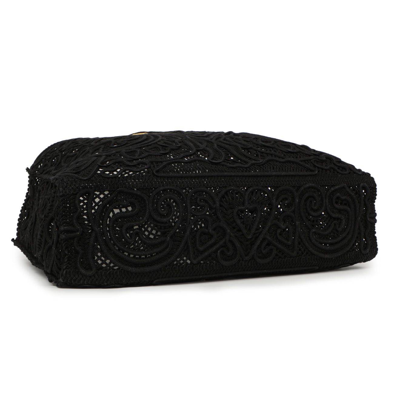 Exclusive Dolce & Gabbana Black Cordonetto Lace Tote — Back View