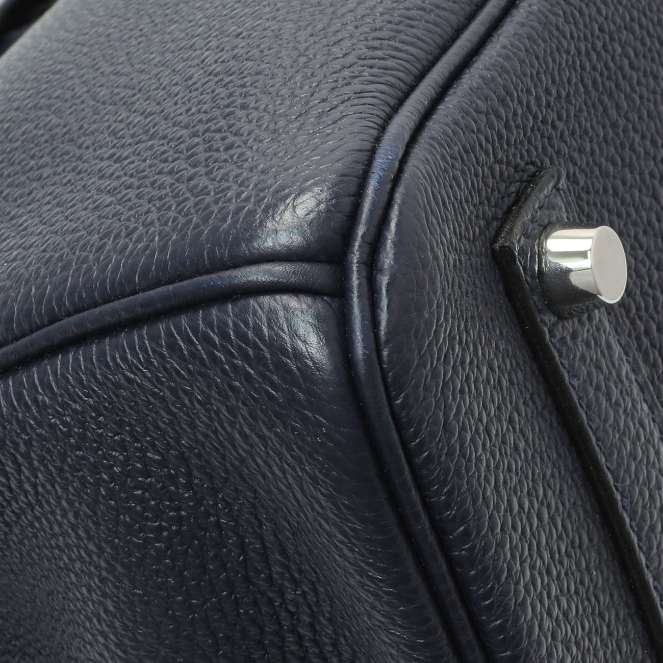 Exclusive Hermes Bleu Nuit Togo Birkin 35 — Top View