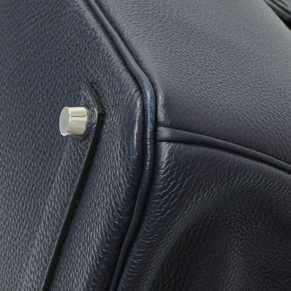 Exclusive Hermes Bleu Nuit Togo Birkin 35 — Detail View