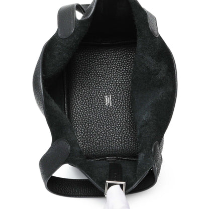 Exclusive Hermes Black Taurillon Clemence Picotin Lock 18 — Top View