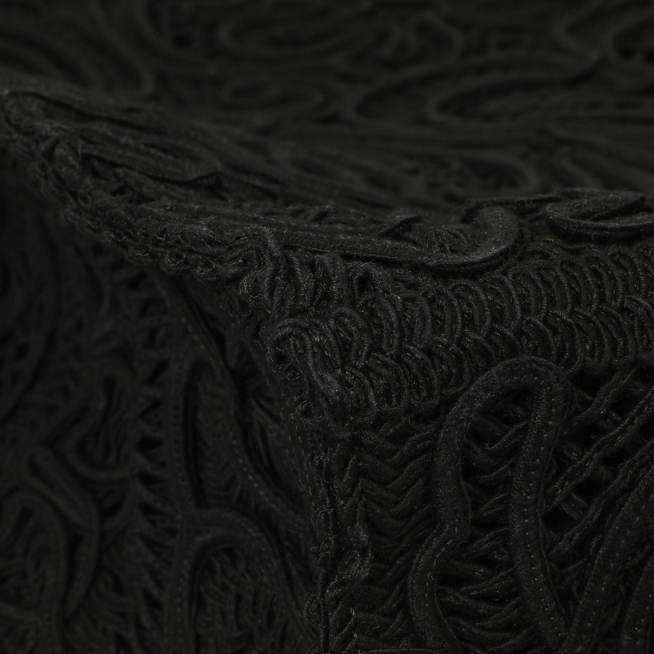 Exclusive Dolce & Gabbana Black Cordonetto Lace Tote — Detail View