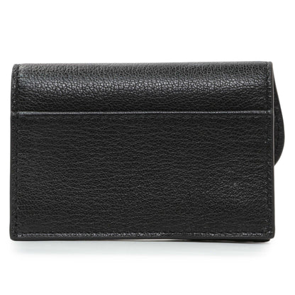 Exclusive Christian Dior Black Grained Calfskin Saddle Card Holder — Side View