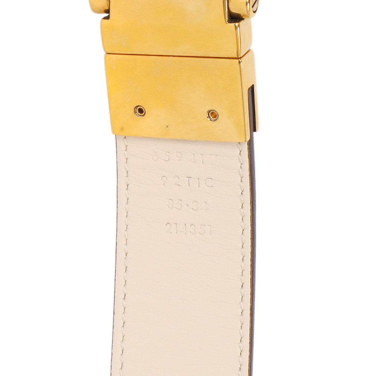 Exclusive Gucci GG Supreme Monogram Double G Reversible 30mm Belt — Back View